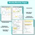 Ymumuda 2025 Planner, Weekly Monthly Planner 2025, JAN.2025 to DEC.2025, 8.4"ﾗ6", School Planner Spiral Bound for School Home Office, Turquoise